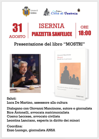 "MOSTRI" di Giovanni Mancinone (Ed. Rubbettino) - Presentazione Libro